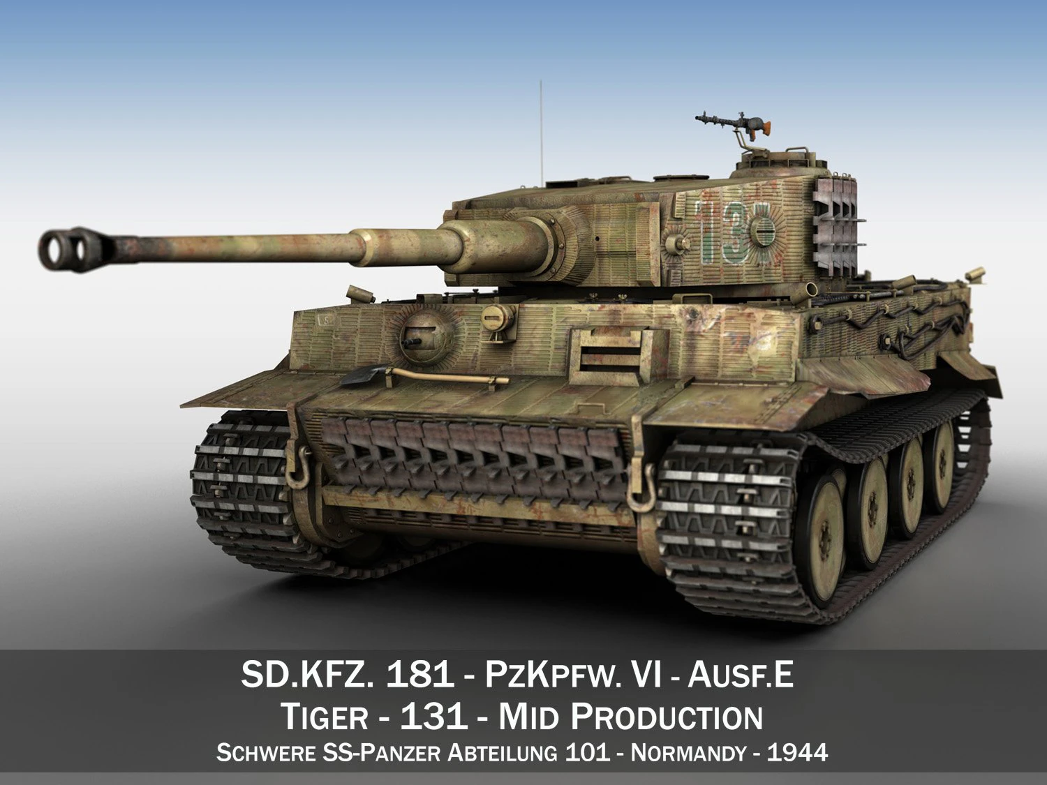 panzer vi tiger mid production 3D Model .c4d .max .obj .3ds .fbx .stl .blend 