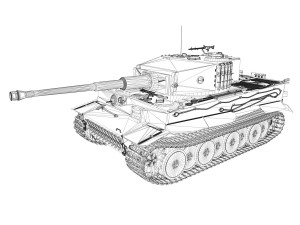 panzer vi tiger mid production Modello 3D