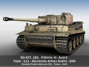 panzer vi - tiger - 111 - раннє виробництво 3D Модель