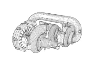 turbocharger 3D Modell