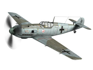 messerschmitt - bf-109 e - white 7 3D Model