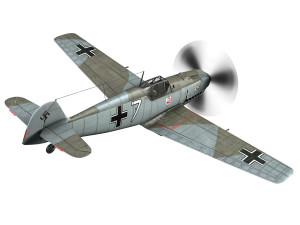 messerschmitt - bf-109 e - white 7 3Dモデル