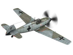 messerschmitt - bf-109 e - white 7 3D Model