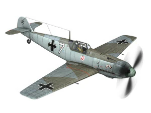 messerschmitt - bf-109 e - white 7 3D Model