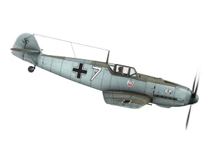 messerschmitt - bf-109 e - white 7 3D Model