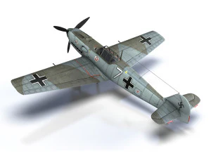 messerschmitt - bf-109 e - white 7 3D Model