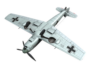 messerschmitt - bf-109 e - white 7 3Dモデル