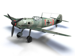 messerschmitt - bf-109 e - red 1 3D Model