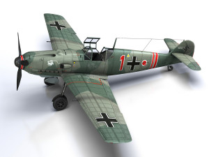 messerschmitt - bf-109 e - red 1 3D Model