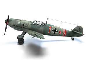 messerschmitt - bf-109 e - red 1 3D Model