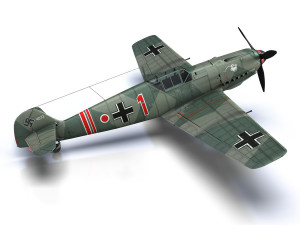 messerschmitt - bf-109 e - red 1 3D Model