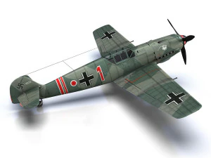 messerschmitt - bf-109 e - red 1 3D Model