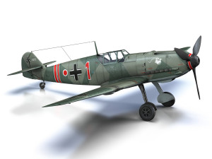 messerschmitt - bf-109 e - red 1 3D Model