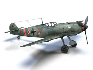 messerschmitt - bf-109 e - red 1 3D Model