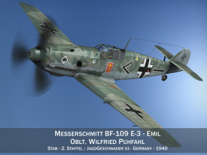 messerschmitt - bf-109 e - jg 53 3D Model