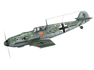 messerschmitt - bf-109 e - jg 53 Modelo 3D