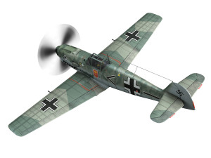 messerschmitt - bf-109 e - jg 53 Modelo 3D