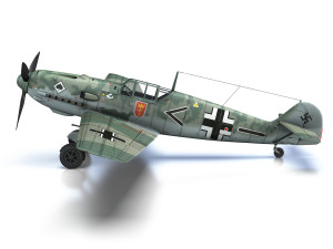 messerschmitt - bf-109 e - jg 53 Modelo 3D