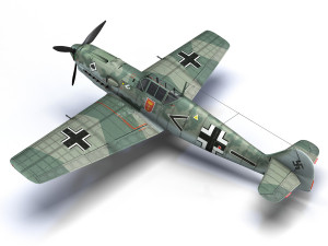 messerschmitt - bf-109 e - jg 53 Modelo 3D