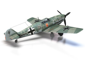 messerschmitt - bf-109 e - jg 53 Modelo 3D