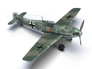 messerschmitt - bf-109 e - jg 53 Modelo 3D