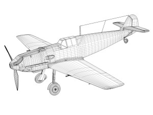 messerschmitt - bf-109 e - jg 53 Modelo 3D