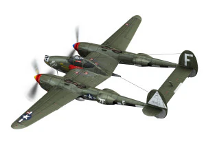 lockheed p-38 lightning - mary rose ii 3D Model