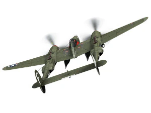 lockheed p-38 lightning - mary rose ii 3D Model