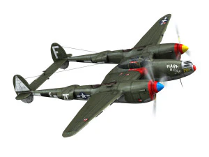 lockheed p-38 lightning - mary rose ii 3D Model
