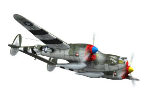 lockheed p-38 lightning - mary rose ii 3D Model