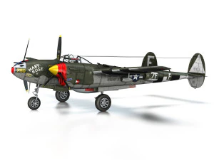 lockheed p-38 lightning - mary rose ii 3D Model