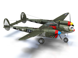 lockheed p-38 lightning - mary rose ii 3Dモデル