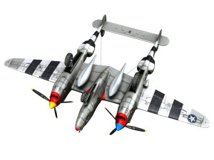 lockheed p-38 lightning - mary rose ii 3Dモデル