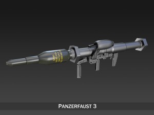 antitank rocket launcher panzerfaust 3 3D Model