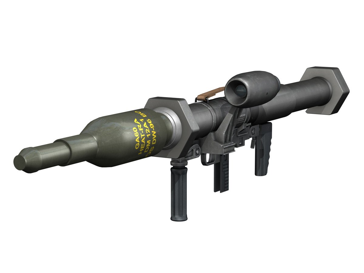 Projéteis. antitank rocket launcher panzerfaust 3 Modelos 3D. 