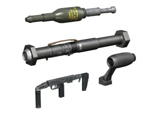 antitank rocket launcher panzerfaust 3 3D Model