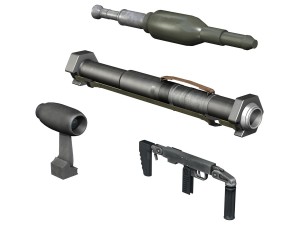 antitank rocket launcher panzerfaust 3 Modelo 3D
