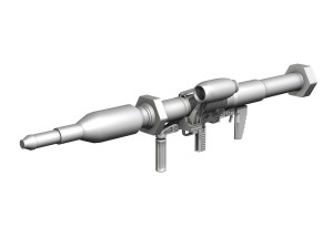antitank rocket launcher panzerfaust 3 Modelo 3D