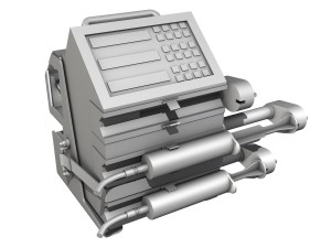 triple channel syringe pump 3Dモデル