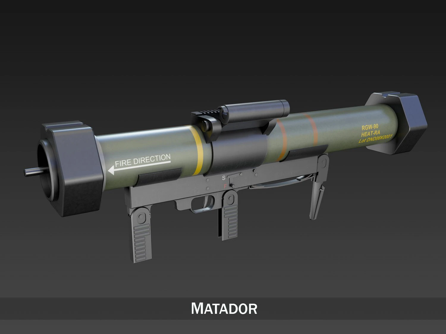antiarmor launcher matador 3D Model .c4d .max .obj .3ds .fbx .stl .blend 