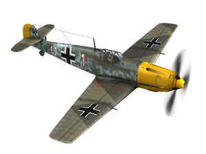messerschmitt - bf-109 e - white 1 Modèle 3D