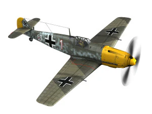 messerschmitt - bf-109 e - white 1 3D Model