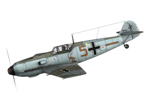 messerschmitt - bf-109 e - brown 5 3Dモデル