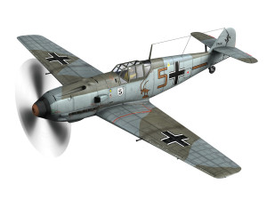 messerschmitt - bf-109 e - brown 5 3Dモデル
