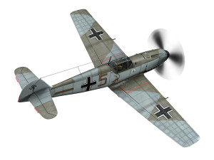 messerschmitt - bf-109 e - brown 5 3Dモデル