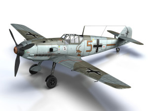messerschmitt - bf-109 e - brown 5 3Dモデル