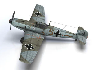 messerschmitt - bf-109 e - brown 5 3D Model