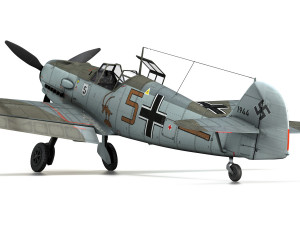 messerschmitt - bf-109 e - brown 5 3Dモデル