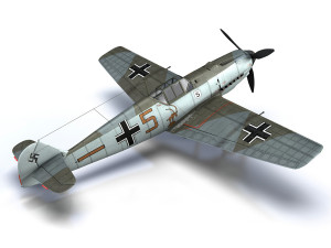 messerschmitt - bf-109 e - brown 5 3Dモデル