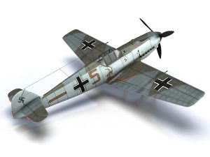 messerschmitt - bf-109 e - brown 5 3D Model